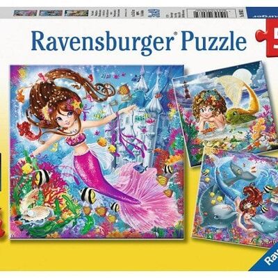 Ravensburger puzzel Betoverende Zeemeerminnen 3x49 stukjes