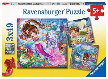 Puzzle Ravensburger Enchanting Mermaids 3x49 pièces