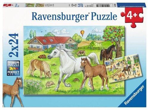 Ravensburger Op de manege 2x24 stukjes