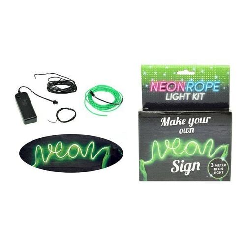 DIY design met 3m groen neonlicht 2xAA exclusief batterijen