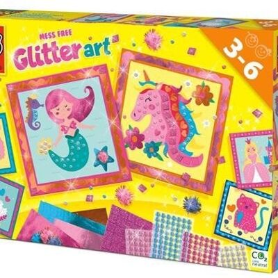 Ses Knoeivrije glitter kunst