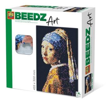 Ses Beedz Art Vermeer - fille avec une boucle d'oreille en perle 45.5x30cm 2