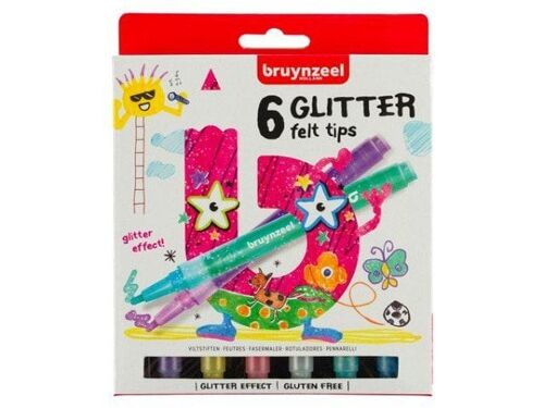 Bruynzeel 6 Glitter Felt Tips