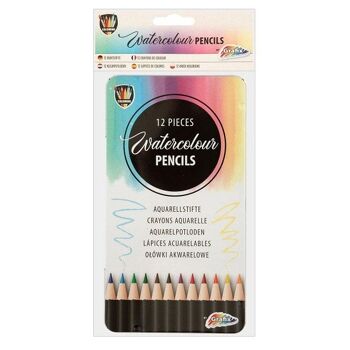Grafix 12 crayons aquarellables en boîte