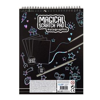Grafix Magic scratch book A4 20 feuilles + Stylo 1