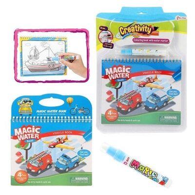 Toi Toys Kleuren met water 'Voertuig' boek+stift