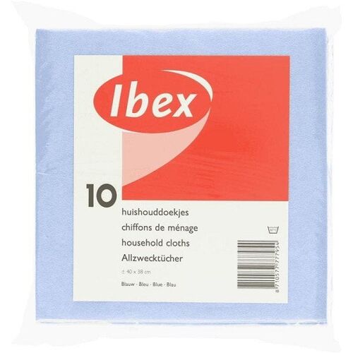 Ibex huishouddoekje blauw 38x40 10st