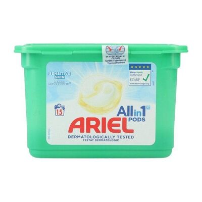 Ariel Liquid Pods 15pcs All-in-1 sensitive skin