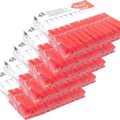 Ibex wasknijpers plastic 48st.5sets