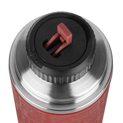 Emsa Senator Isoleerfles, Safe Loc, 0,5 L RVS - siliconen sleeve/rood