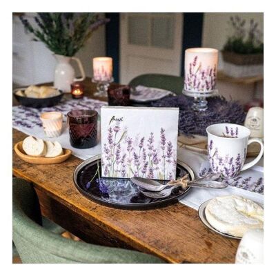 Ambiente Servetten Lavender Shades White 33x33cm