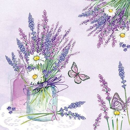 Ambiente Servetten 25x25cm Lavendel Jar Lilac 20 stuks