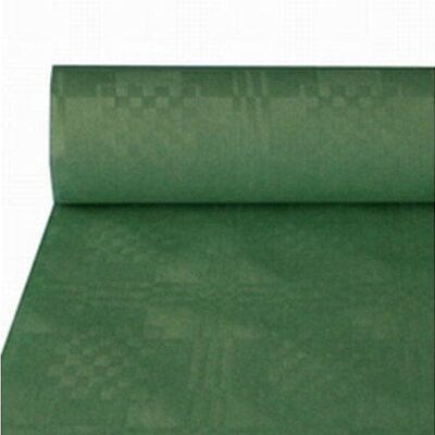 Damast tafelkleed papier ROL118cmx8m donker-groen