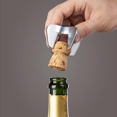 Vacu Vin Champagne opener schroefmodel voor veilig openen.