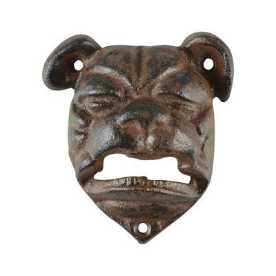 Esschert Design Wandflessenopener bulldog gietijzer 3,6x8,3x9,1cm