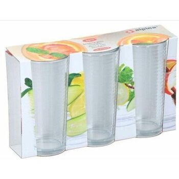 Alpina Verre à boire 270ml Ø6,5x13,5cm lot de 3 pièces