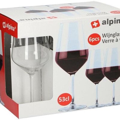 Alpina Wijnglazenset 6-delig 53cl voor rode wijn