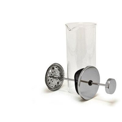 Melkopschuimer glas 500ml met zilver deksel Ø6cm