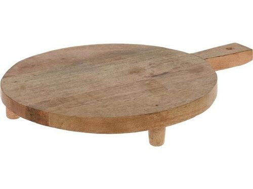 Serveerplank mangohout rond Ø30x39cm