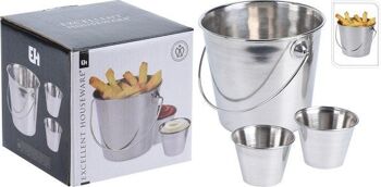 Set de balance seau à frites 3 pièces 1xØ11cm, 2xØ5.5cm