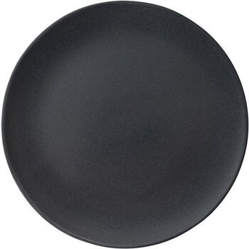 Dutch Rose Velvet assiette plate Ø26.5cm noir mat 4 pièces porcelaine 1