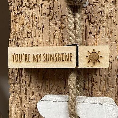 BIg wooden clothespin - Sunshine