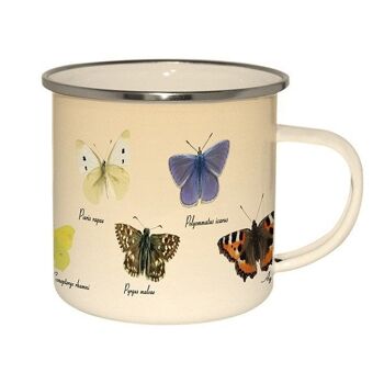 Esschert Design Mug émaillé papillons