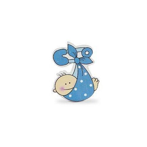 Birth clothespins Baby blue D