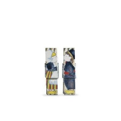 Magnet clothespins Kissing Couple H1