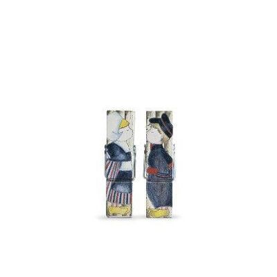 Magnet clothespins Kissing Couple V.
