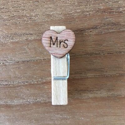 Mini pinzas de madera Mrs.