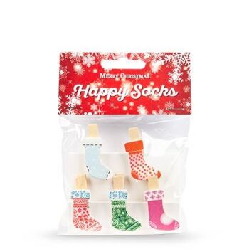 Pinces à linge de Noël Happy Socks 1