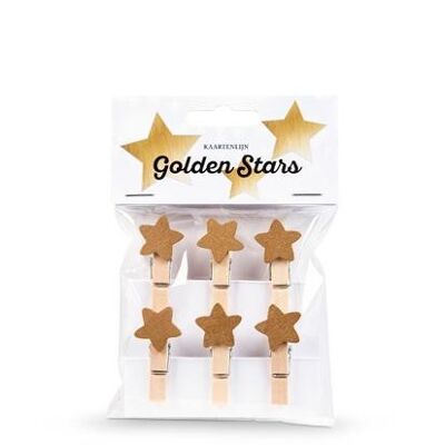 pinzas para la ropa tarjeta línea Golden Stars