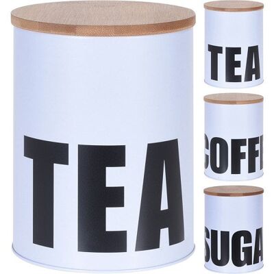 Voorraadblik Tea, Coffee of sugar