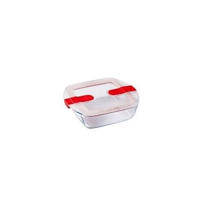 Pyrex COOK&HEAT Vierkante schaal met deksel 1L 20x17x6cm