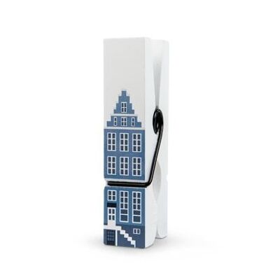 Large clothespin Blue House