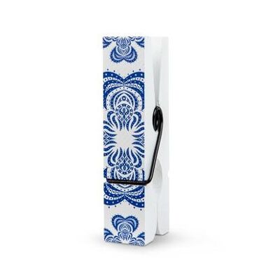 Large clothespin Delft blue