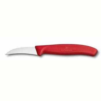 Couteau d'office Victorinox avec lame courbe de 6 cm et manche rouge