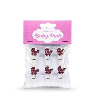 clothespin Card line Baby Pink