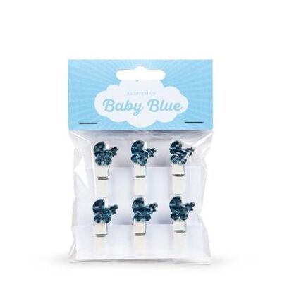 clothespin Card line Baby Blue