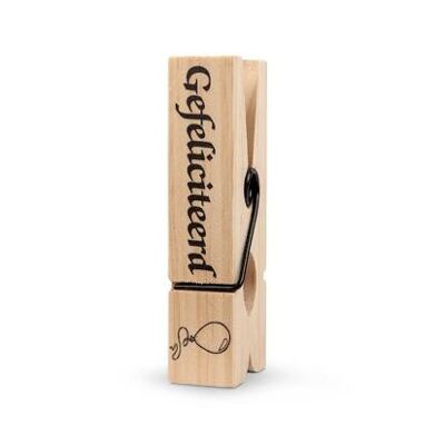 Big wooden clothespin Congratulations