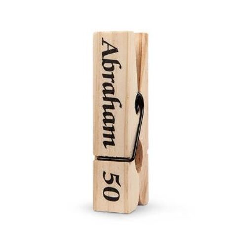 Big wooden clothespin Abraham