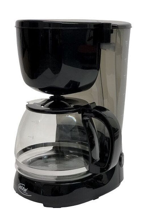 Elta Koffiezetapparaat 10-kops 1,25L 750W zwart met glazen kan