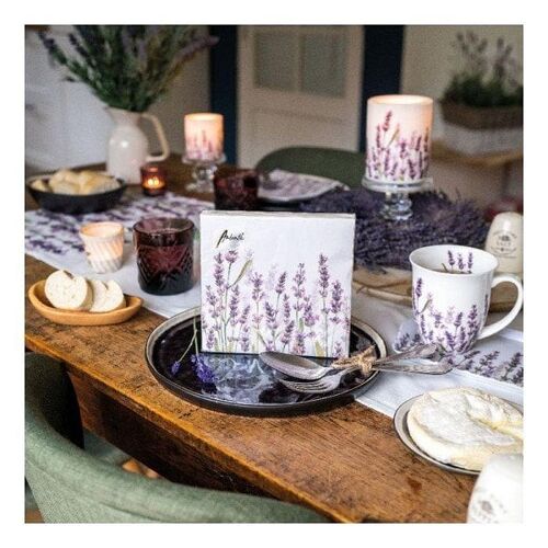 Ambiente Pannenlap Lavender Shades White