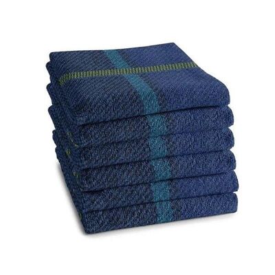 DDDDD Keukendoek Madras 50x55cm blauw per 6 stuks