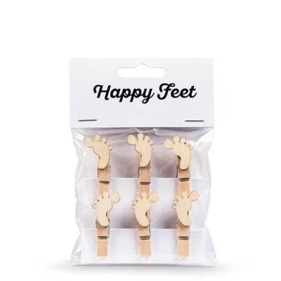 Mini Wäscheklammern Happy Feet