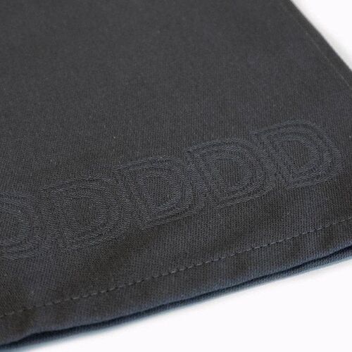 DDDDD Theedoek Logo 60x65cm antraciet per 6 stuks