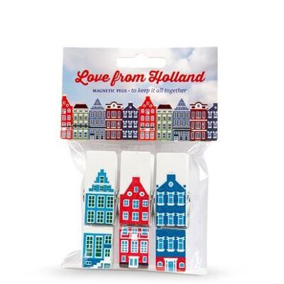 Magnet Wäscheklammern Holland Häuser