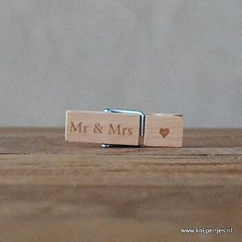 Mini pinces à linge Mr & Mrs Heart 3