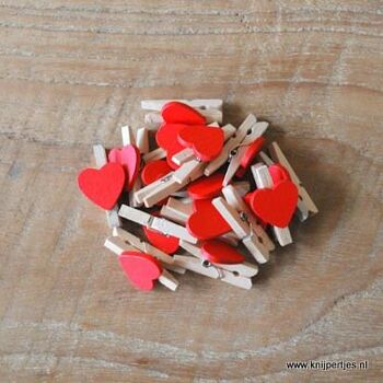 Mini pinces à linge Red Hearts 2